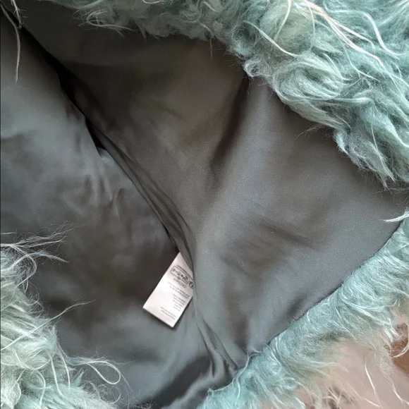 Free People Moonlight Faux Fur Jacket in Granite Green - Picture 13 of 15